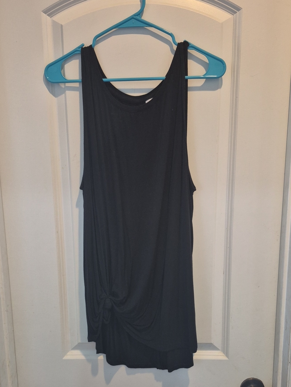 Old Navy Black Knot-Front Tank Top